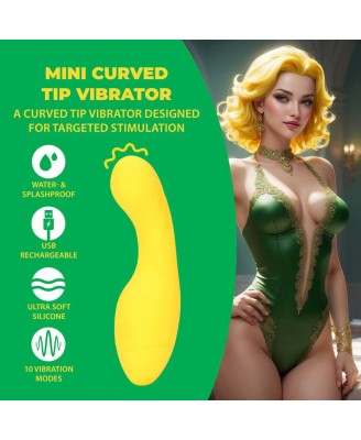 Mini Curved Tip Vibrator - Flirty Banana