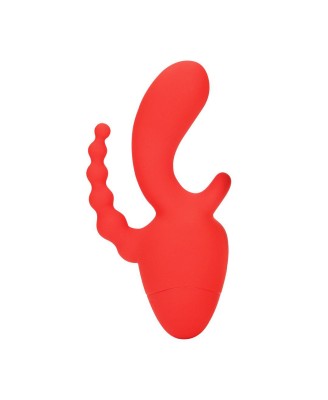 Mini Triple Stimulation Vibrator - Scarlet Kiss
