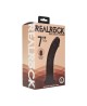 Dual Density Silicone Curved Realistic Dildo with Suction Cup - 7" / 18,5 cm - Black