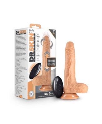 DR. SKIN SILICONE DR. GREY 7 INCH THRUSTING DILDO VANILLA