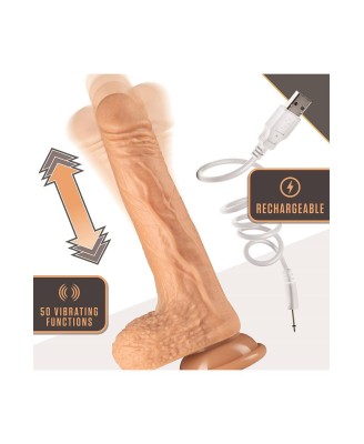 DR. SKIN SILICONE DR. GREY 7 INCH THRUSTING DILDO VANILLA