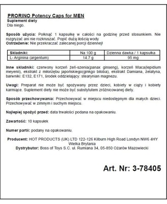 Supl.diety-PRORINO Men- 10pcs black line Potency Caps