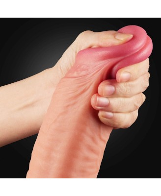 12" Dual Layered Platinum Silicone Cock - Silikonowe Dildo