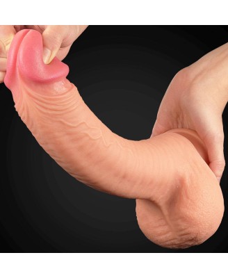 12" Dual Layered Platinum Silicone Cock - Silikonowe Dildo
