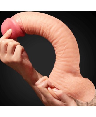 12" Dual Layered Platinum Silicone Cock - Silikonowe Dildo