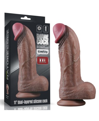 11" Dual Layered Silicone Cock XXL - Realistyczne Dildo - 28 cm