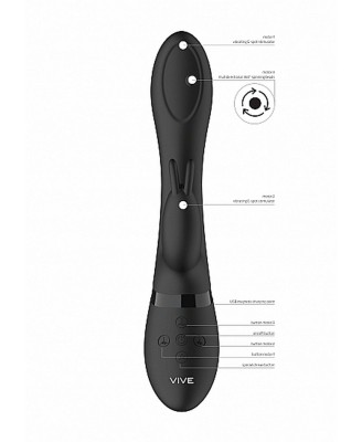 Wibrator Mira - Spinning G-spot Rabbit - Black
