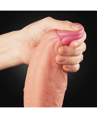 11" Dual Layer Platinum Silicone Cock - Silkonowe Dildo
