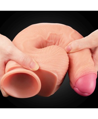 11" Dual Layer Platinum Silicone Cock - Silkonowe Dildo