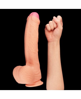 11" Dual Layer Platinum Silicone Cock - Silkonowe Dildo