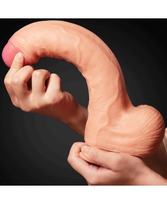 11" Dual Layer Platinum Silicone Cock - Silkonowe Dildo