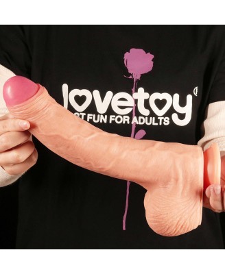 11" Dual Layer Platinum Silicone Cock - Silkonowe Dildo