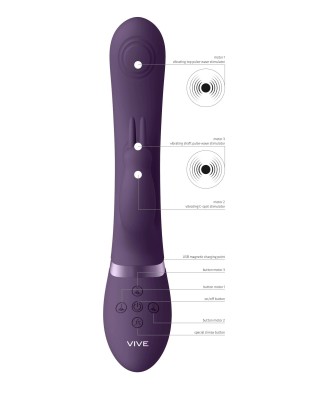 May - Pulse-Wave & C-spot & G-Spot Rabbit - Purple