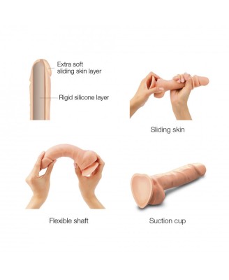 SLIDING SKIN REALISTIC DILDO VANILLA M