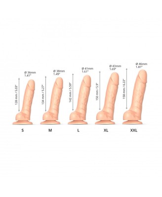 SLIDING SKIN REALISTIC DILDO VANILLA M