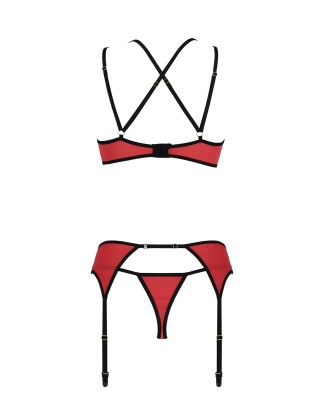 Bielizna-MAGNOLIA SET red XXL/XXXL