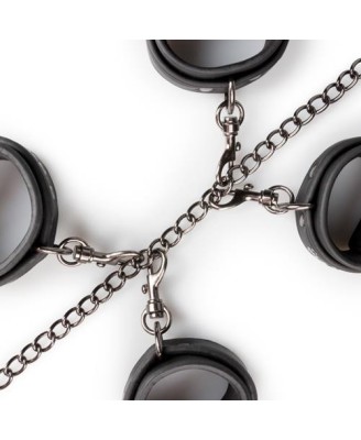 Kajdanki-Fetish set with collar, ankle- and wrist cuffs