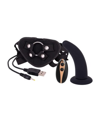 Vibration Dildo Strap-On 5inch Black
