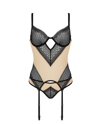 Bielizna-DENERYS CORSET beige S/M