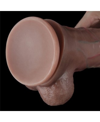 11.5'' Dual Layered Platinum Silicone Cock