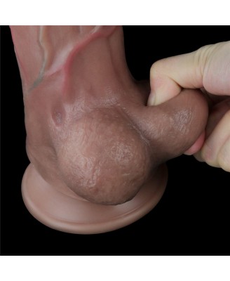 11.5'' Dual Layered Platinum Silicone Cock