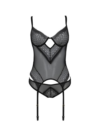 Bielizna-DENERYS CORSET black L/XL