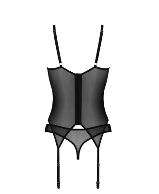 Bielizna-DENERYS CORSET black L/XL