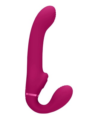 Ai - Dual Vibrating & Air Wave Tickler - Wibrujący Strapon bez Uprzęży