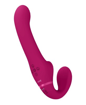 Ai - Dual Vibrating & Air Wave Tickler - Wibrujący Strapon bez Uprzęży