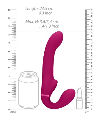 Ai - Dual Vibrating & Air Wave Tickler - Wibrujący Strapon bez Uprzęży