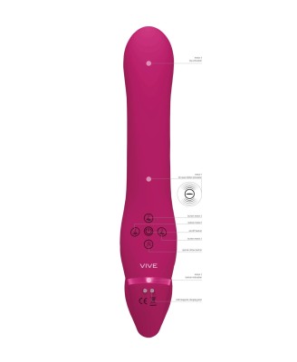 Ai - Dual Vibrating & Air Wave Tickler - Wibrujący Strapon bez Uprzęży