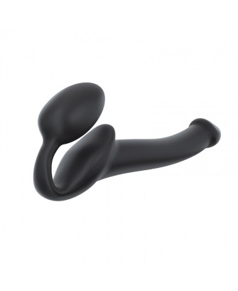 SEMI-REALISTIC BENDABLE STRAP-ON BLACK - S
