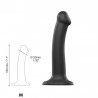 SEMI-REALISTIC DUAL DENSITY BENDABLE DILDO BLACK - M