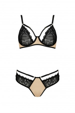 Bielizna-DAISY SET beige XXL/XXXL