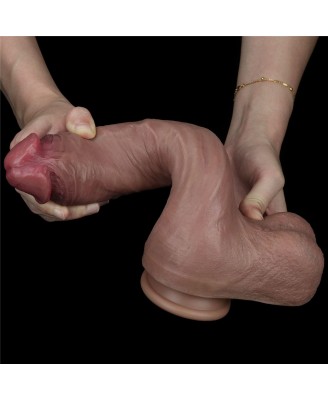 10.5'' Dual layered Platinum Silicone Cock