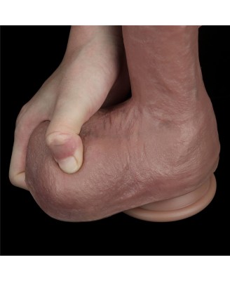 10.5'' Dual layered Platinum Silicone Cock