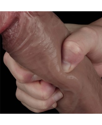 10.5'' Dual layered Platinum Silicone Cock