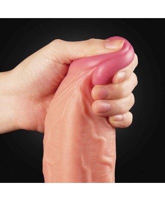 10"" Dual Layer Platinum Silicone Cock