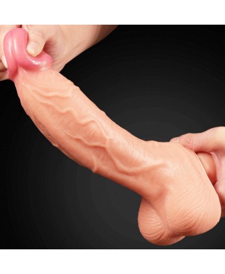 10"" Dual Layer Platinum Silicone Cock