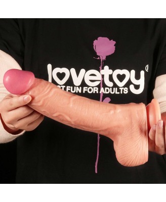 10"" Dual Layer Platinum Silicone Cock