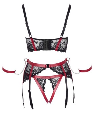 Shelf Bra Set black/red XL