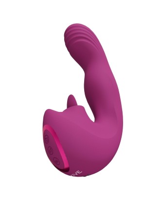 VIVE - Yumi - Rechargeable Triple Motor - G-Spot Finger Motion Vibrator and Flickering Tongue Stimulator