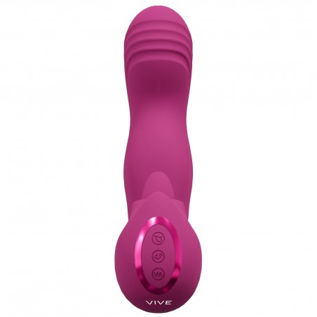 VIVE - Yumi - Rechargeable Triple Motor - G-Spot Finger Motion Vibrator and Flickering Tongue Stimulator