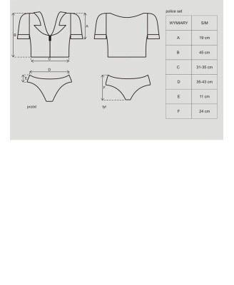 Bielizna-Police set kostium  S/M