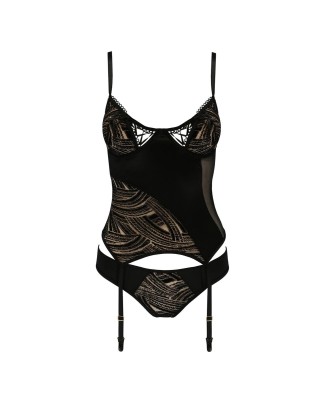 Bielizna-LARA CORSET black L/XL - Casmir