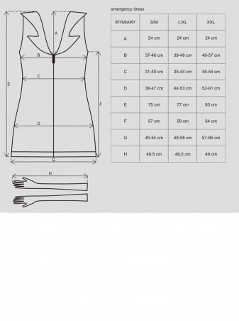 Bielizna-Emergency dress kostium  S/M + stetoskop