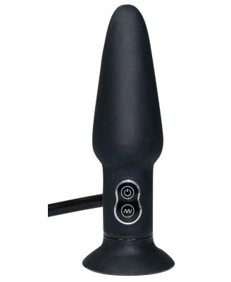 True Black Vibrating Butt Plug