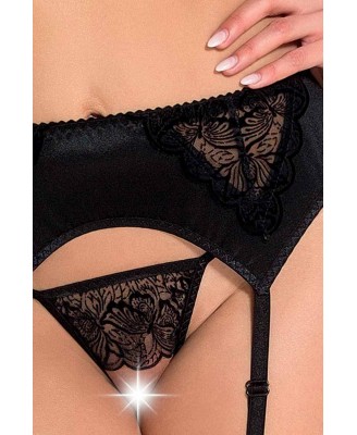 Bielizna-LAUREN SET WITH OPEN BRA black XXL/XXXL - Casmir