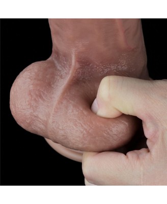 10.5'' Dual Layered Platinum Silicone Cock