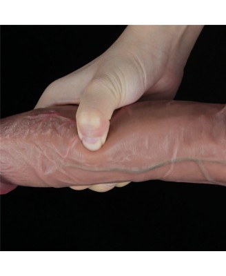 10.5'' Dual Layered Platinum Silicone Cock